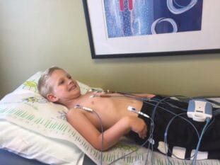 youth having heart screening